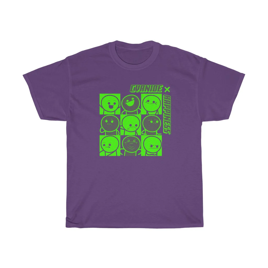 Neon Green Faces Cotton Tee