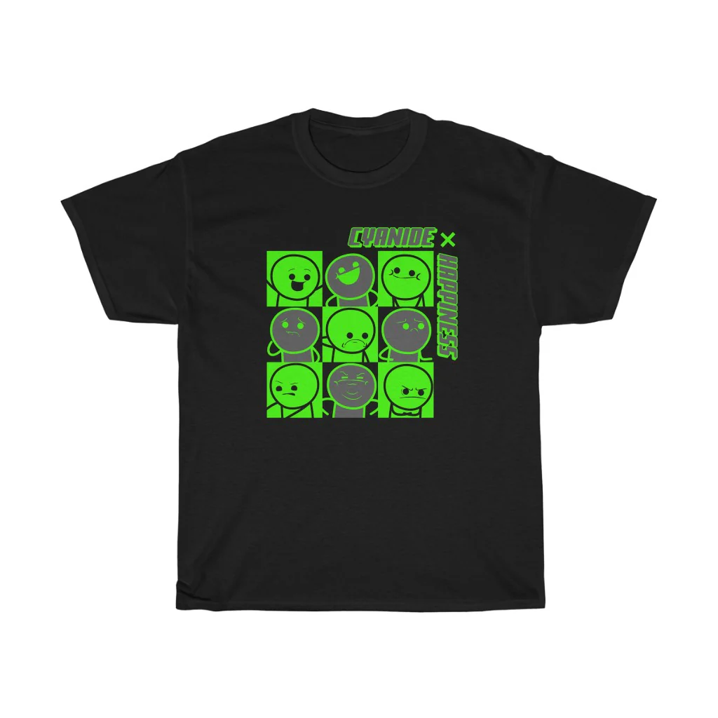 Neon Green Faces Cotton Tee - Image 2